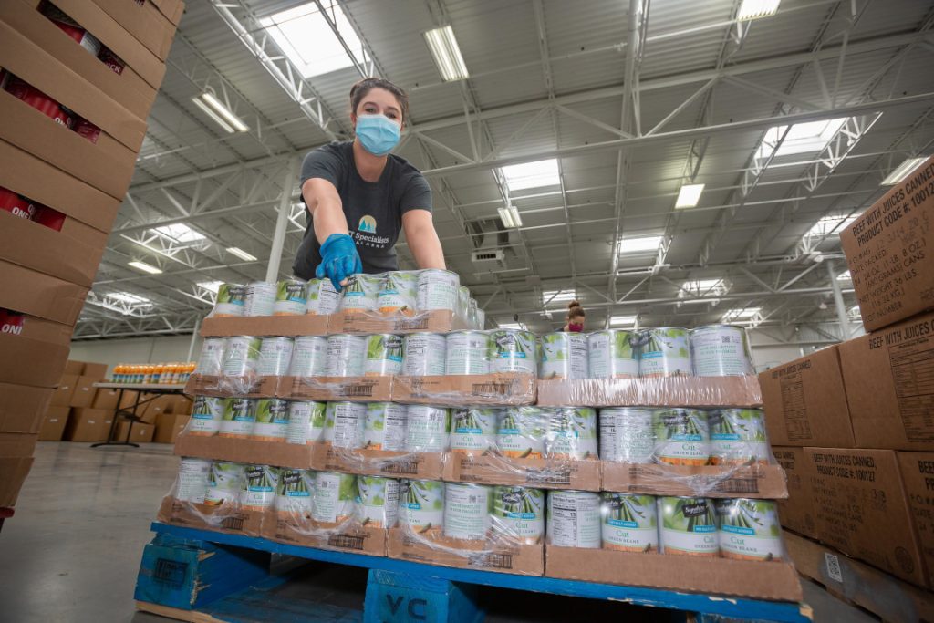 Staff Helping with Food Drive