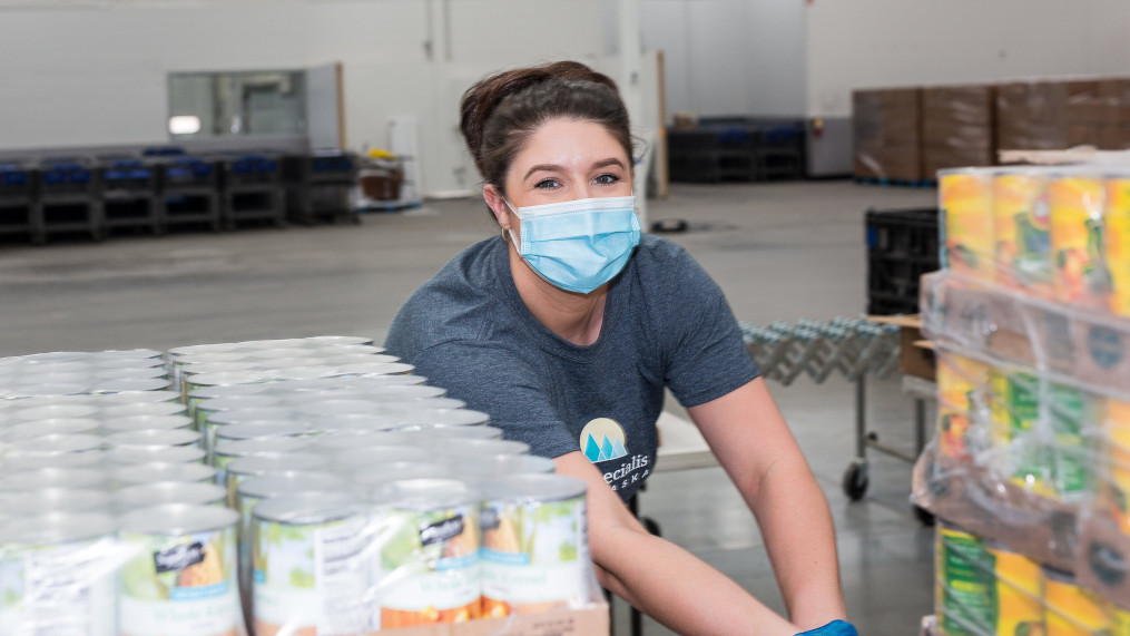 Staff Helping with Food Drive