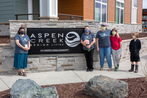 Staff Helping at Aspen Creek Senior Care