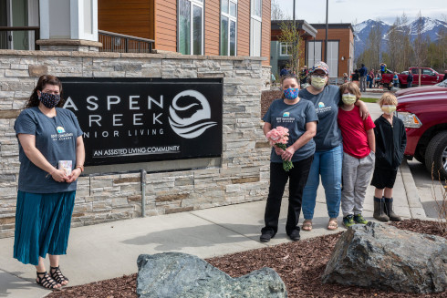 Staff Helping at Aspen Creek Senior Care